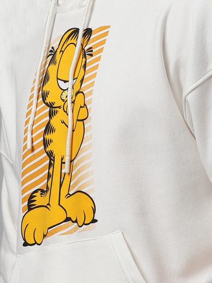 Garfield Oversized Off-White Hoodie For Men - Image 6