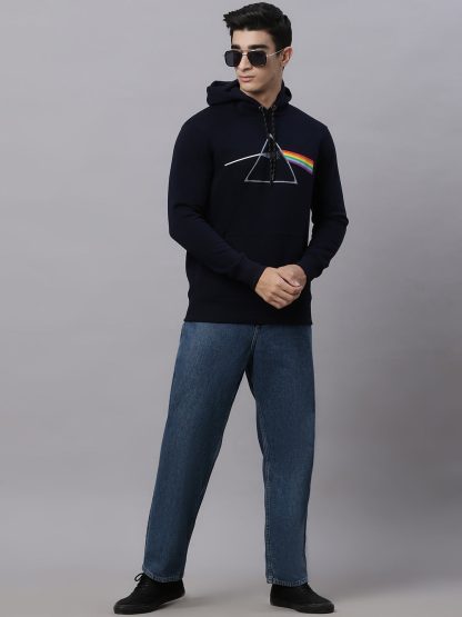 Pink Floyd Navy Hoodie For Men - Image 5