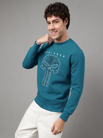 Punisher Blue Sweatshirt For Men - Image 3