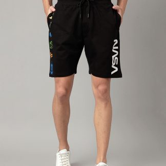 NASA Black Shorts For Men
