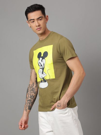 Mickey & Friends Green Tshirt For Men - Image 2