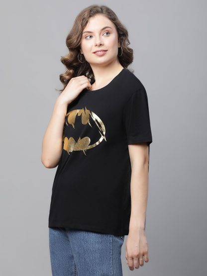 Batman Black Tshirt For Women - Image 3