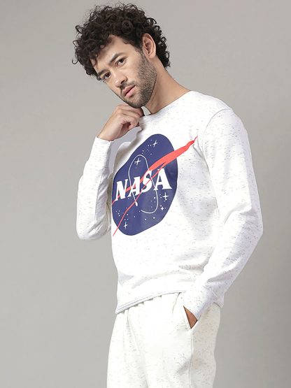 NASA White Sweatshirt For Men - Image 3