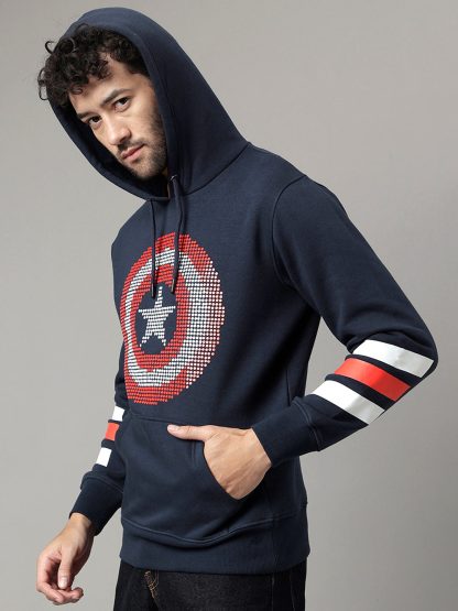 Captain America Blue Hoodie For Men - Image 3
