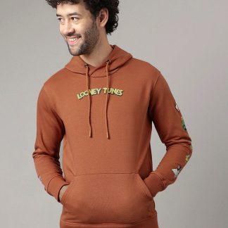 Looney Tunes Brown Hoodie For Men