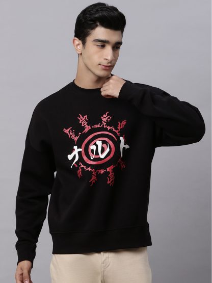 Naruto Oversized Black Sweatshirt For Men - Image 3