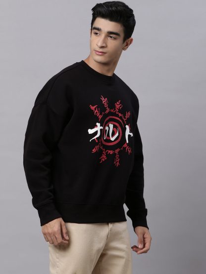 Naruto Oversized Black Sweatshirt For Men - Image 4