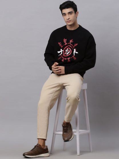 Naruto Oversized Black Sweatshirt For Men - Image 5