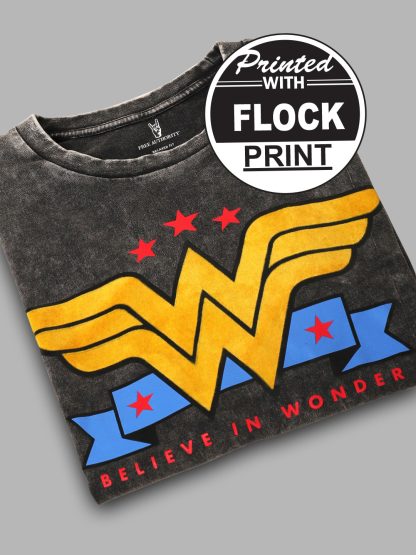 Wonder Woman Relaxed Fit Grey Tshirt For Women - Image 2