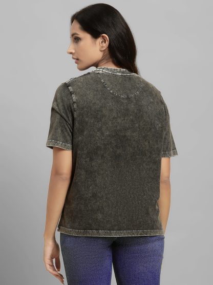 Wonder Woman Relaxed Fit Grey Tshirt For Women - Image 5