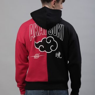 Naruto Oversized Black Hoodie For Men