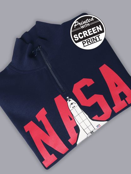 NASA Oversized Navy Sweatshirt For Women - Image 2