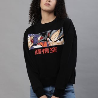 Dragon Ball Z Black Sweatshirt For Women