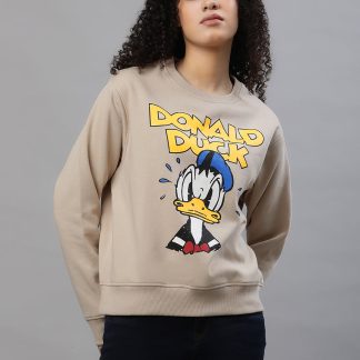 Mickey & Friends Light Brown Sweatshirt For Women