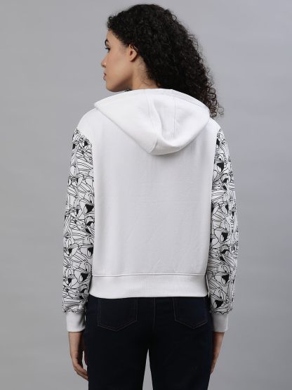 Looney Tunes White Hoodie Jacket Women - Image 4