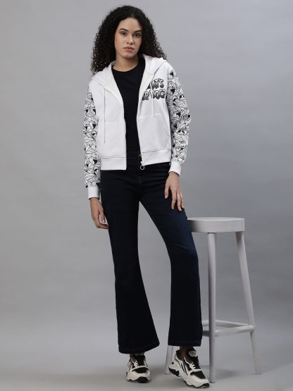 Looney Tunes White Hoodie Jacket Women - Image 5