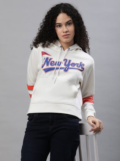 Peanuts Off-White Hoodie For Women - Image 3