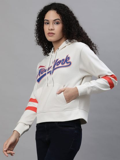 Peanuts Off-White Hoodie For Women - Image 4