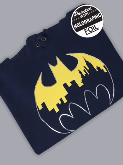Batman Oversized Navy Hoodie For Women - Image 2