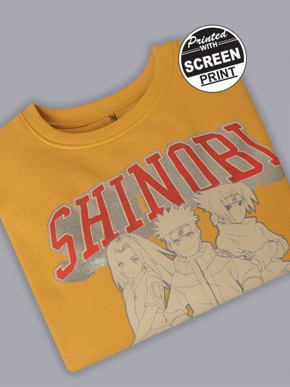 Naruto Relaxed Fit Yellow Sweatshirt For Women - Image 2