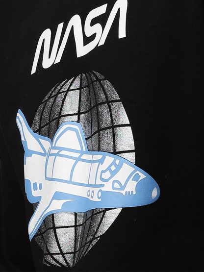 NASA Oversized Black Sweatshirt For Men - Image 6