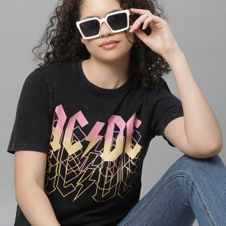 AC/DC Relaxed Fit Tshirt For Women
