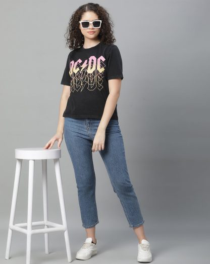 AC/DC Relaxed Fit Tshirt For Women - Image 4