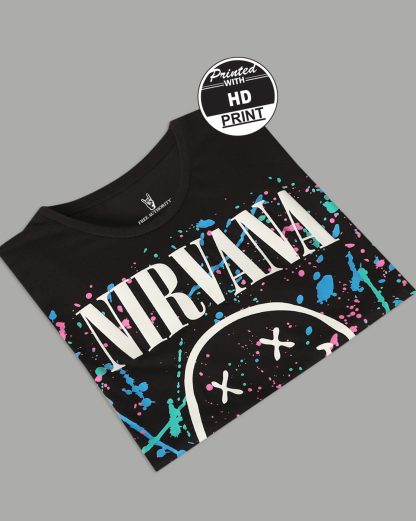 Nirvana Printed Oversized Fit Tshirt For Women - Image 2