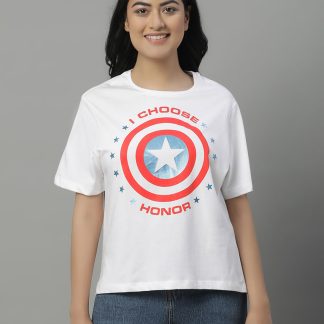 Captain America Relaxed Fit Tshirt For Women