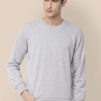 Grey Melange Sweatshirt Men