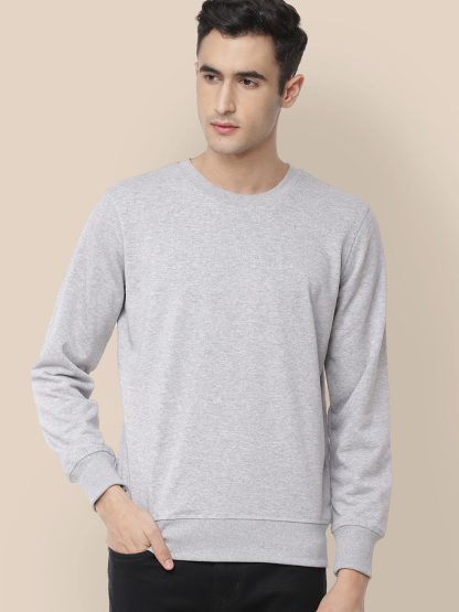 Grey Melange Sweatshirt Men