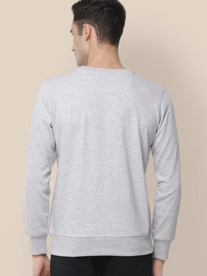 Grey Melange Sweatshirt Men - Image 4