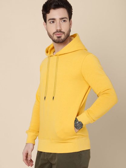Yellow Hoodie For Men - Image 2
