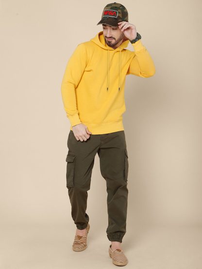 Yellow Hoodie For Men - Image 4