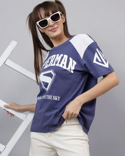 Superman Look Up In The Sky Oversized Tshirt Women - Image 2