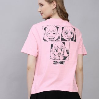 Spy X Family Pink Regular Fit T-shirt For Women