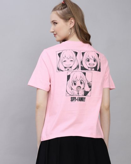 Spy X Family Pink Regular Fit T-shirt For Women