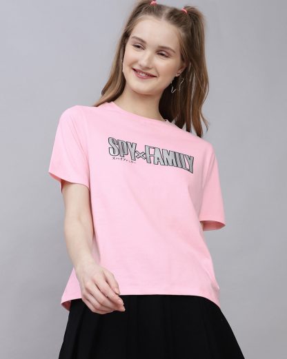 Spy X Family Pink Regular Fit T-shirt For Women - Image 2