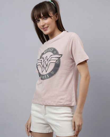 Wonder Woman Printed Regular Fit Tshirt For Women - Image 2