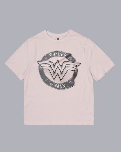 Wonder Woman Printed Regular Fit Tshirt For Women - Image 5
